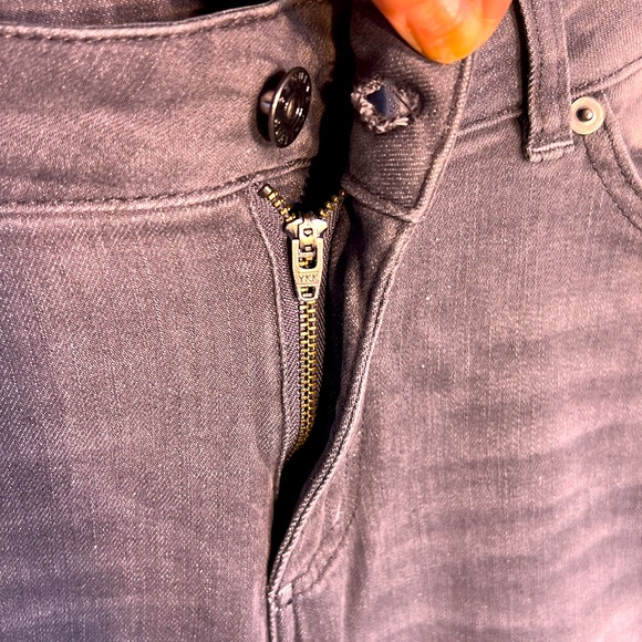 Size 6 Stretchy High Rise Skinny Women Jeans Ribbed Cropped Casual Denim Pants - Picture 12 of 17